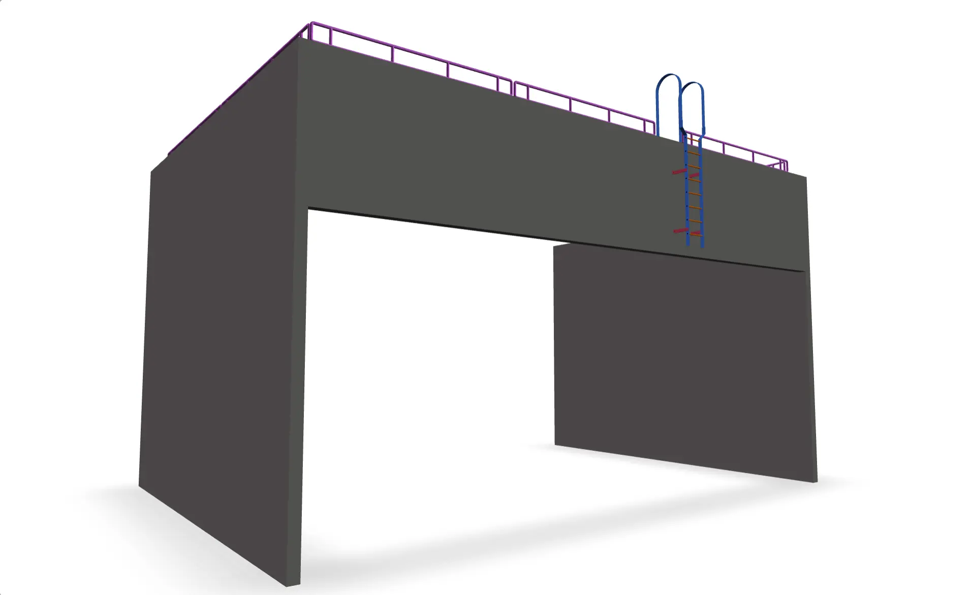 Wall Railings & Ladder